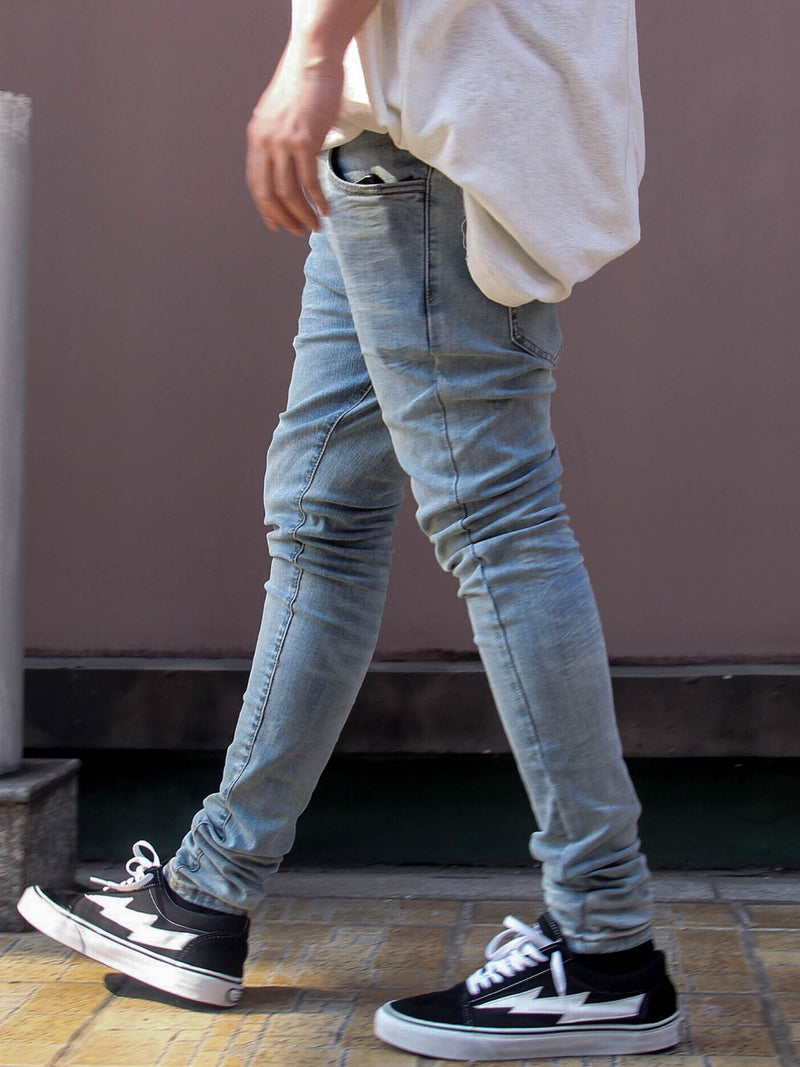 SKINNY WASHED RETRO JEANS