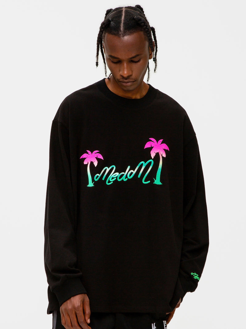 Palm Gradient Embroidery long sleeve Shirt
