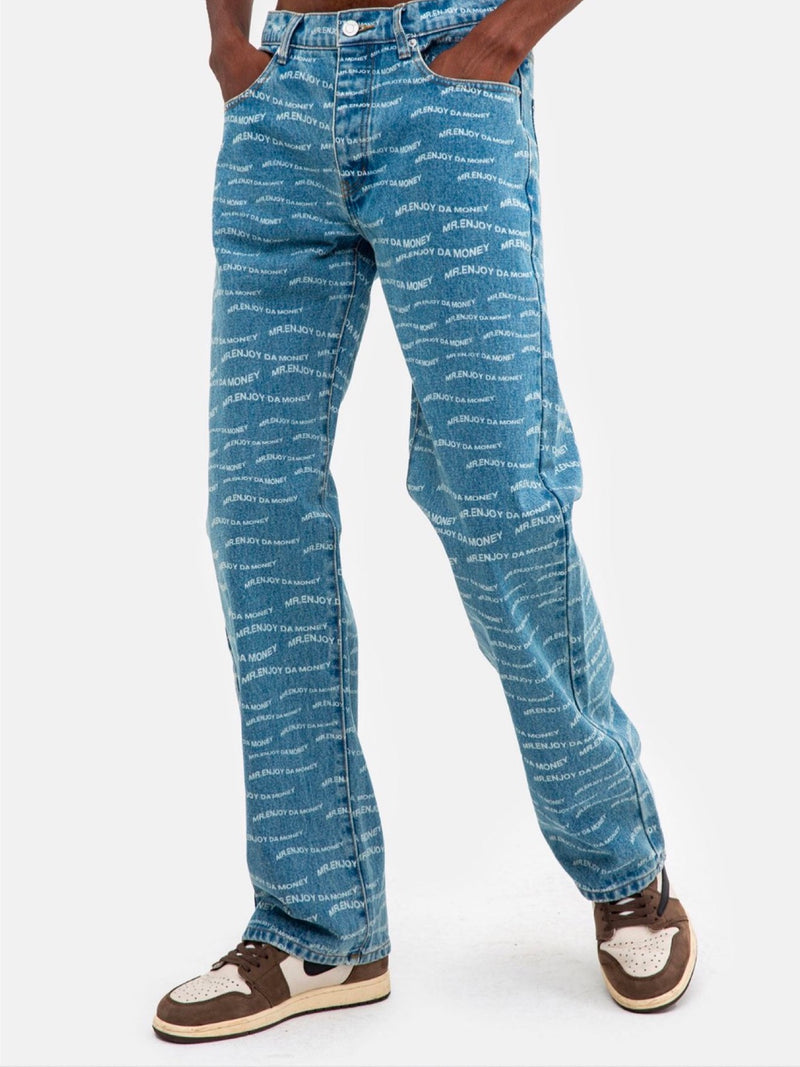 MEDM WAVY Full Print Loose Fit Jeans