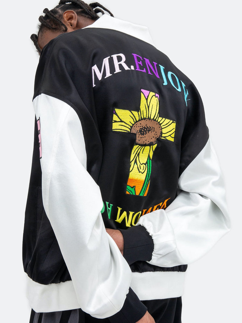 Color-Block embroidery Jacket
