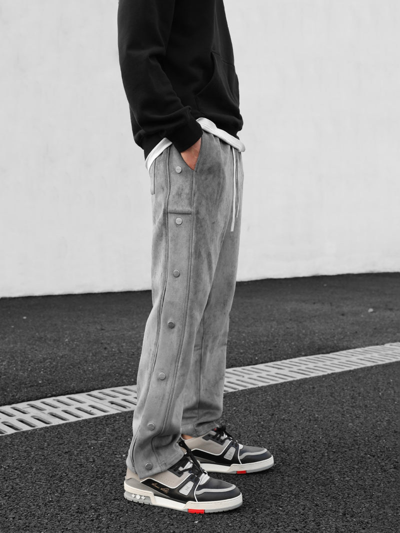 Side-breasted Drawstring Pants
