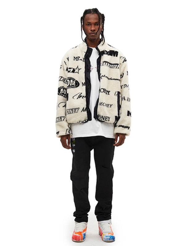 White Double-faced Cotton-padded Jacket