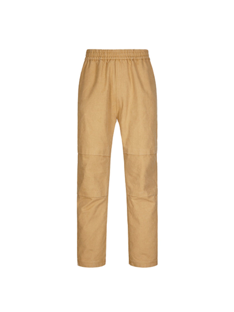 Military buttoned straight loose Fit Pants Khaki