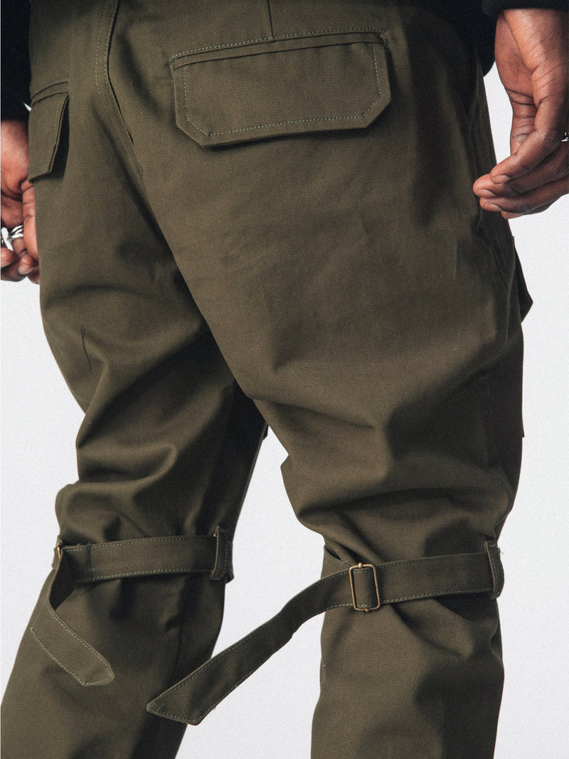 Strap Buckle Multi-pocket Pants